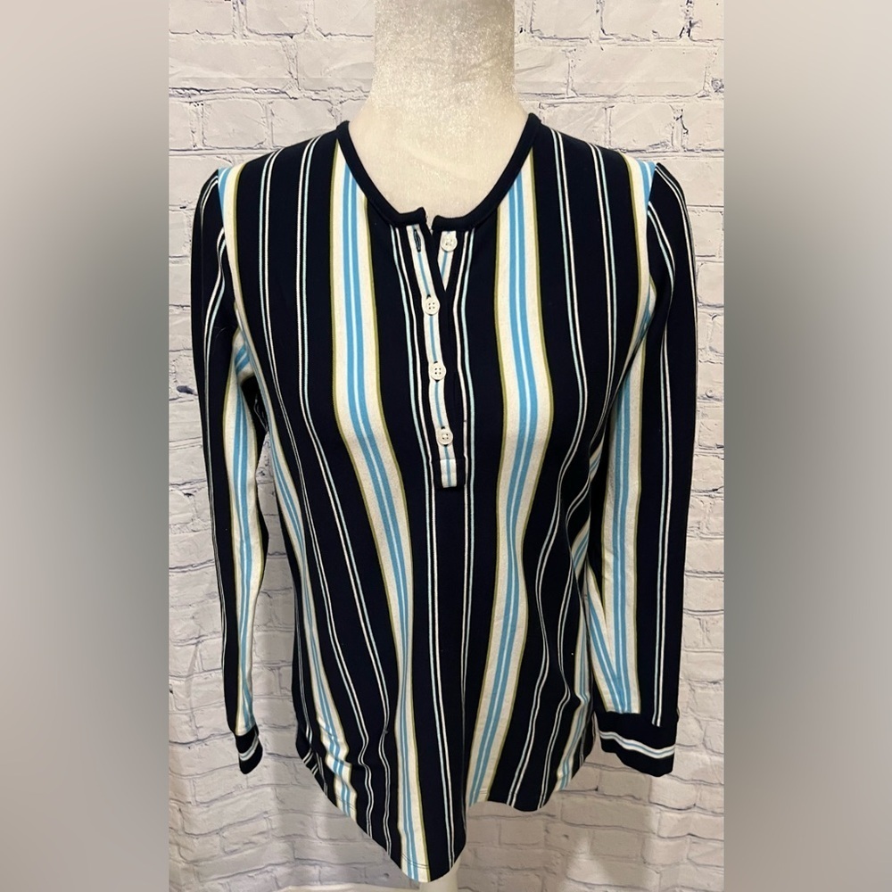 Brooks Brothers Women’s Striped Lounge Pj Top Size Medium